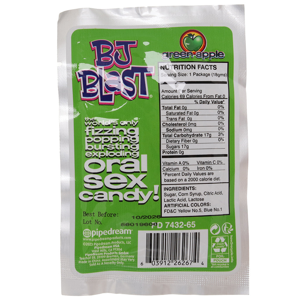 BJ Blast 18g/0.63oz. in Green Apple - Tophatter's Adult Products Novelties 'n Parties - Tophatter Daily Deals