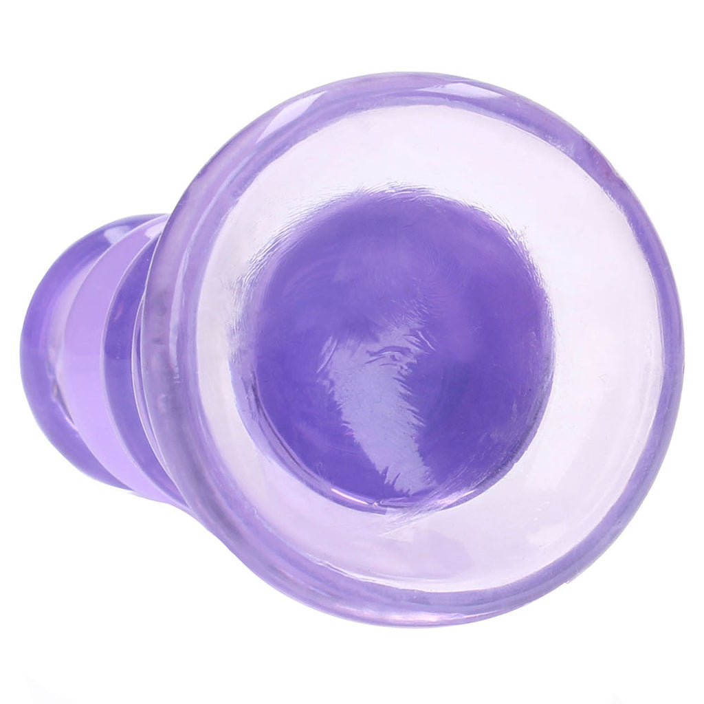 RealRock Crystal Clear Jelly 5.5 Inch Curvy Dildo in Purple - Tophatter's Adult Products Dildo Sex Toys > Anal Dildos - Tophatter Daily Deals