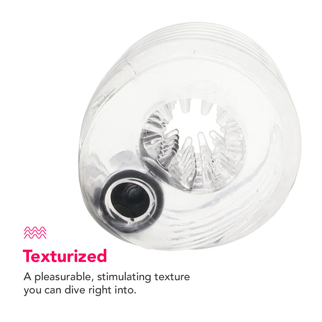 PinkCherry Sensation Vibrating Blowjob Stroker - Tophatter's Adult Sex Toys Online Male Masturbators > Discreet Masturbators - Tophatter Daily Deals