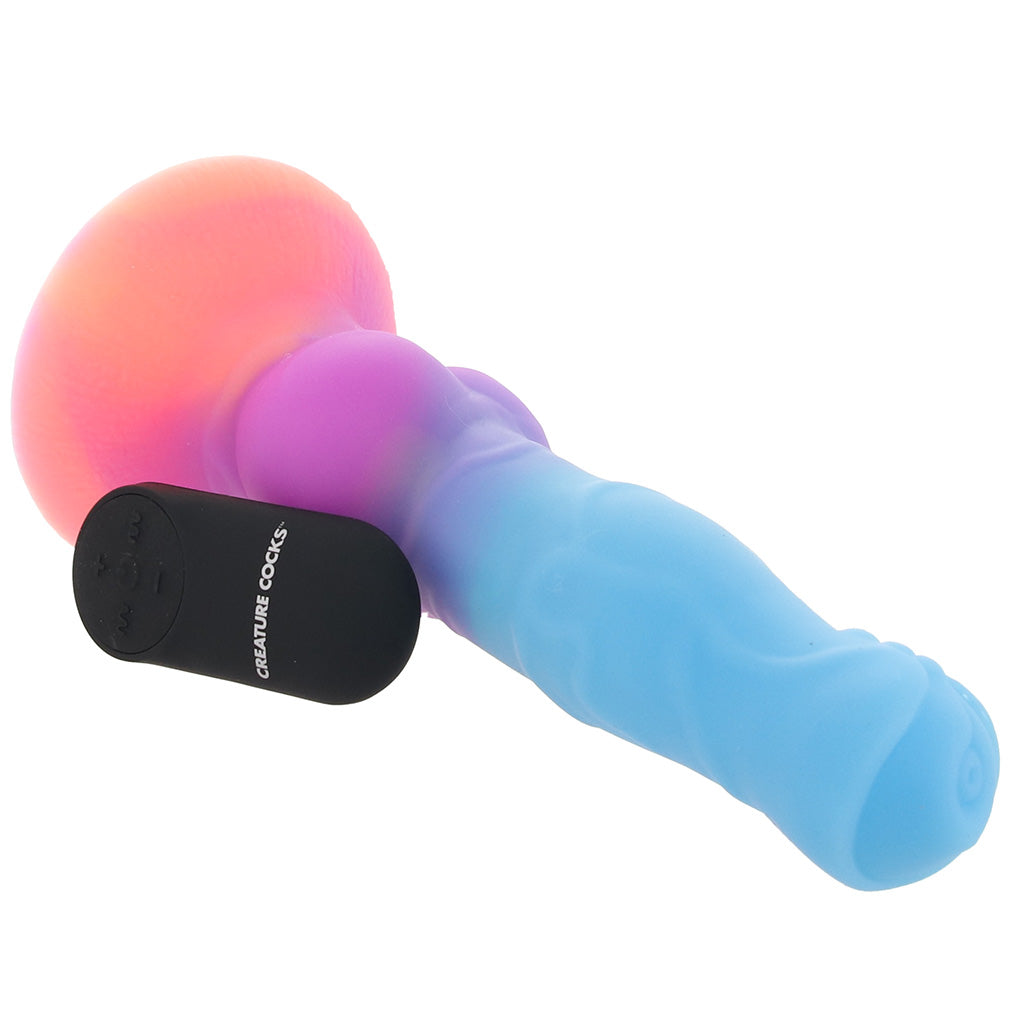 Creature Cocks Astro Cock Vibrating Glow Dildo Vibrators > G-Spot Vibrators - Tophatter Daily Deals