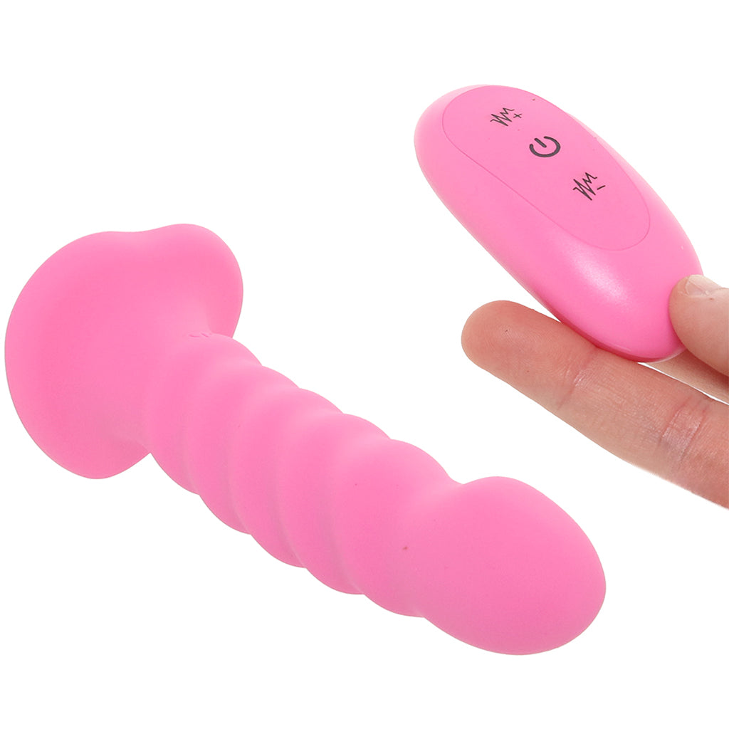 Colours 6 Inch Ribbed Remote Vibe in Pink Vibrators > G-Spot Vibrators - Tophatter Daily Deals