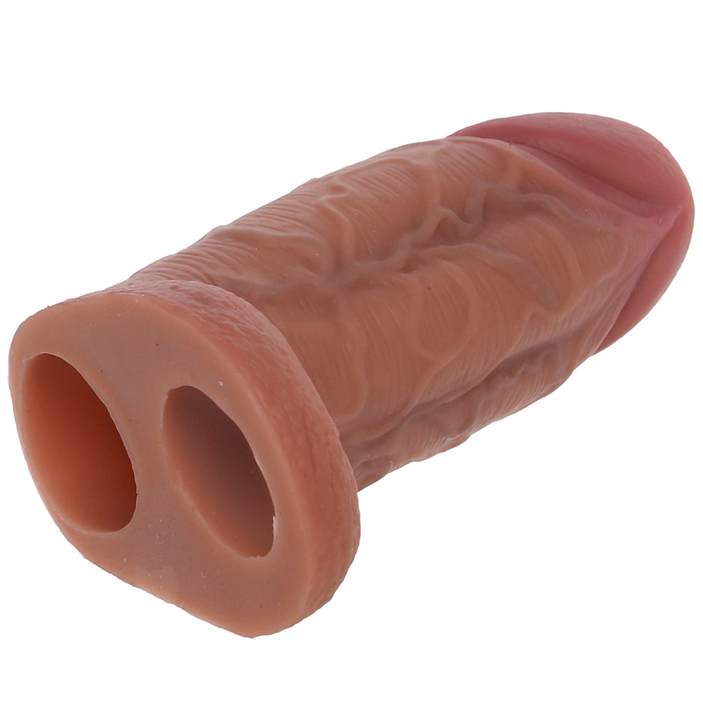 Jock Realistic Thick Silicone Girth Enhancer Sleeve with Ball Strap (Tan) Male Enhancement > Extenders and Sleeves - Tophatter Daily Deals