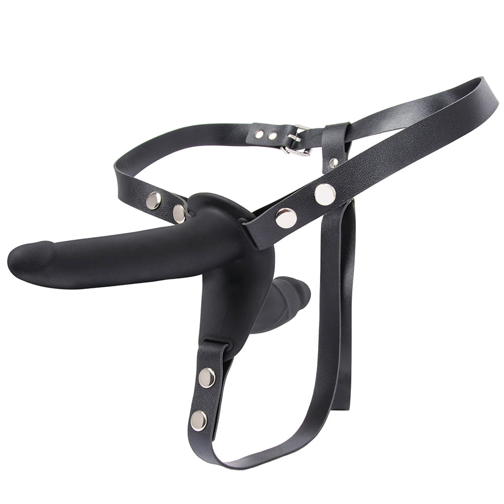 Lux Fetish Silicone Strap-On with Double Dildo Dildo Sex Toys > Strap-On and Harnesses - Tophatter Daily Deals