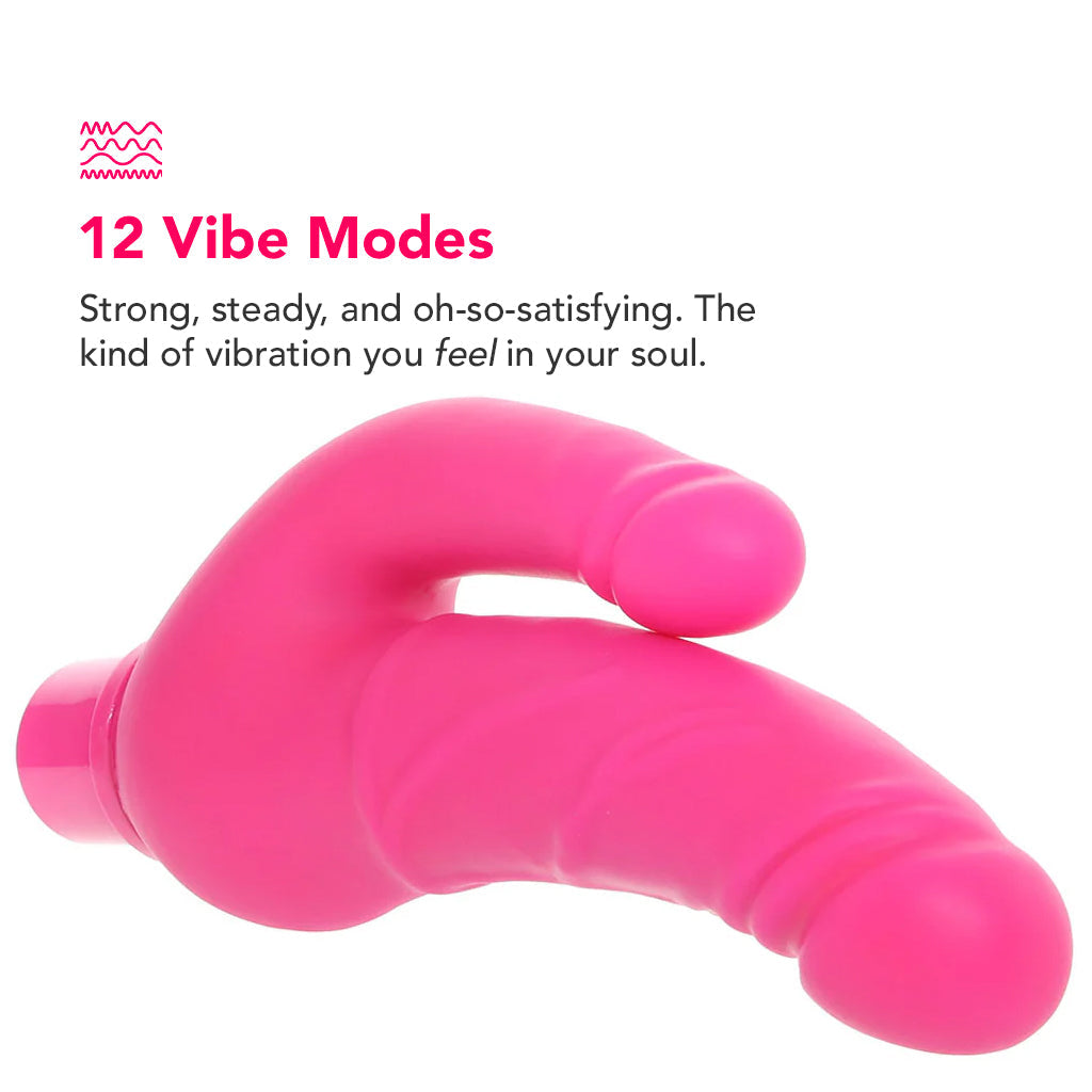 Power Stud Rechargeable Over & Under Vibe in Pink Vibrators > Realistic Vibrator Dildos - Tophatter Daily Deals