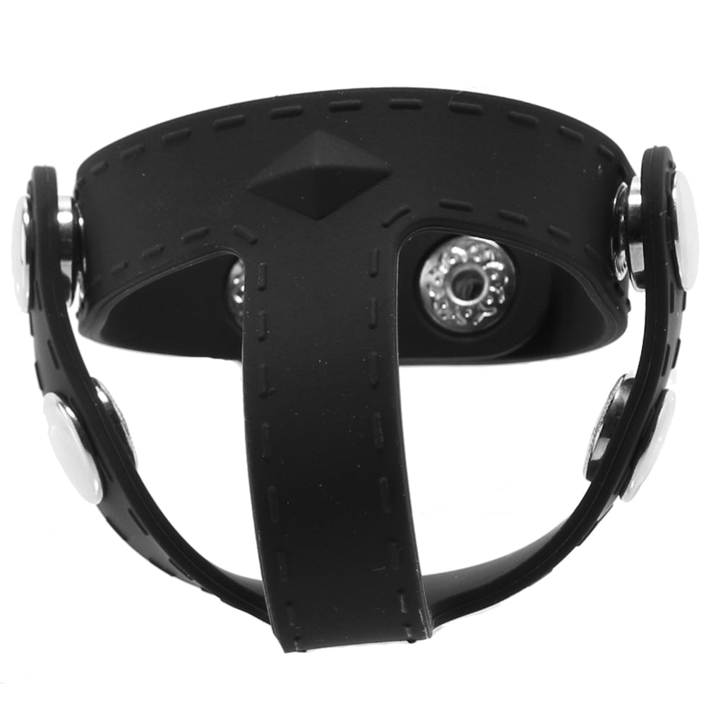 Blue Line Silicone T-style Cock Ring With Ball Divider Cock Rings - Tophatter Daily Deals