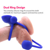 Dual Rockin' Rim Enhancer Cock Ring in Blue Cock Rings - Tophatter Daily Deals