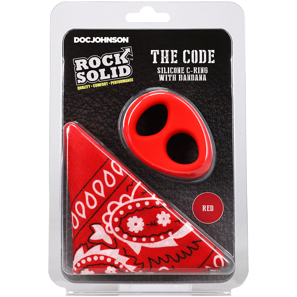 Rock Solid The Code C-Ring and Bandana Set in Red Cock Rings - Tophatter Daily Deals