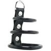 Blue Line 3 Ring Silicone Gates of Hell with Leash Lead Bondage and Fetish > Cock and Ball Devices - Tophatter Daily Deals