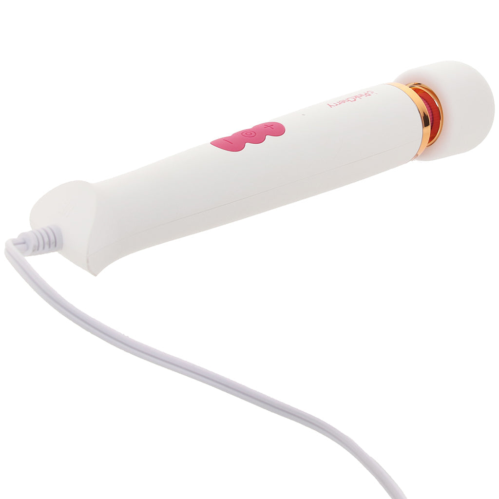 PinkCherry Premium Powered Wand in White Vibrators > Wands - Tophatter Daily Deals