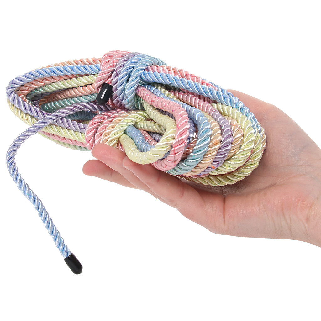Ouch! 32.8'/10m Bondage Rope in Pastel Rainbow - Tophatter's Adult Sex Toys Online Bondage and Fetish > Restraints - Tophatter Daily Deals