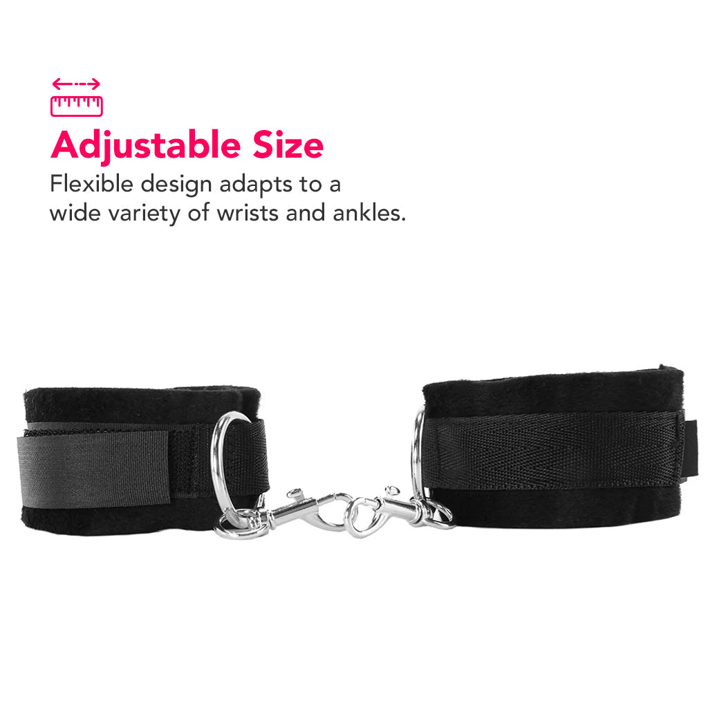 Black & White Velcro Wrist or Ankle Cuffs Bondage and Fetish > Wrist and Ankle Cuffs - Tophatter Daily Deals