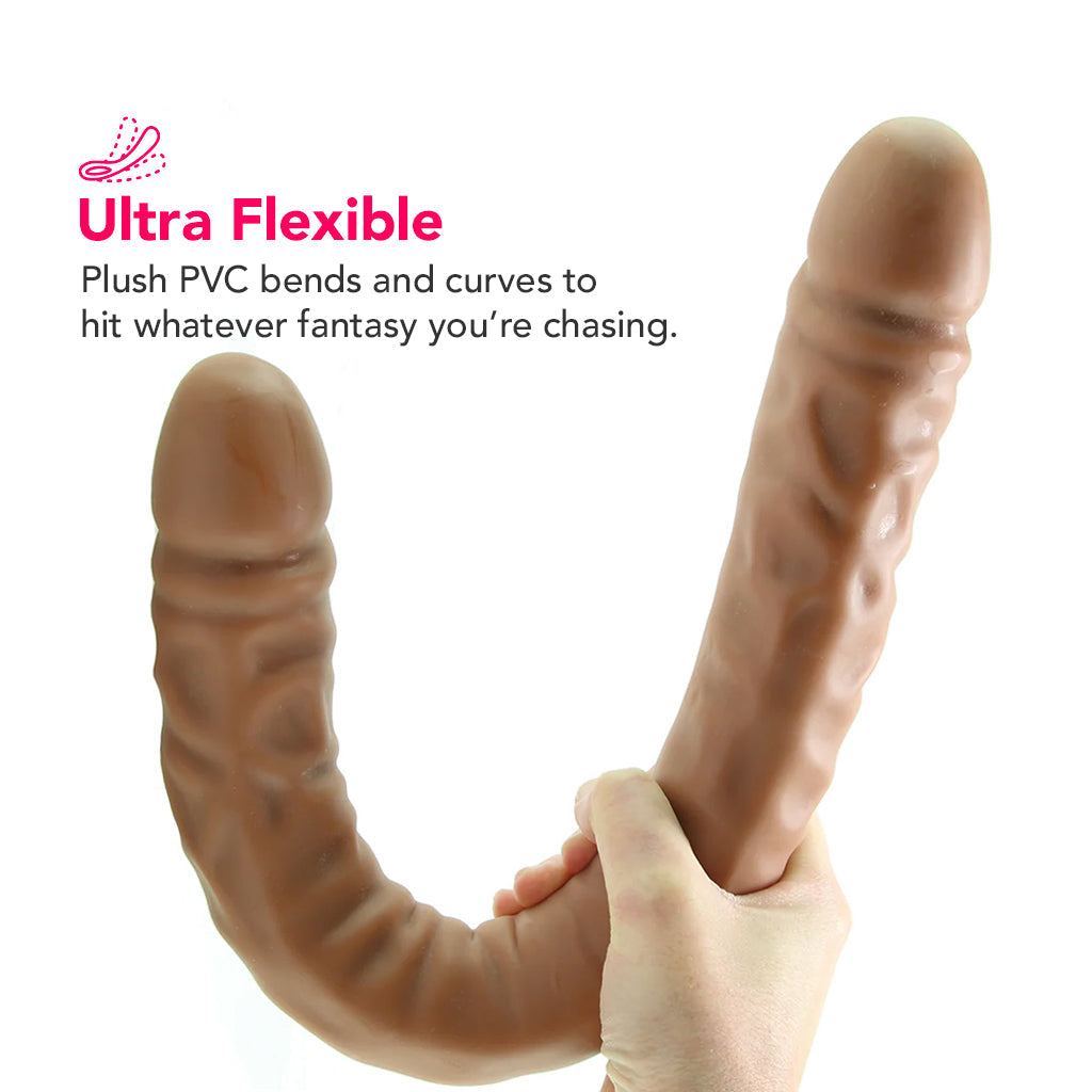 Dr. Skin 18 Inch Double Ended Dildo in Mocha Dildo Sex Toys > Double Ended Dildos - Tophatter Daily Deals