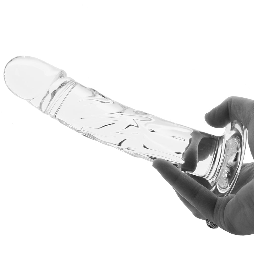 Blown Medium 7 Inch Realistic Glass Dildo - Tophatter's Adult Products Dildo Sex Toys > Pyrex Glass Dildos - Tophatter Daily Deals