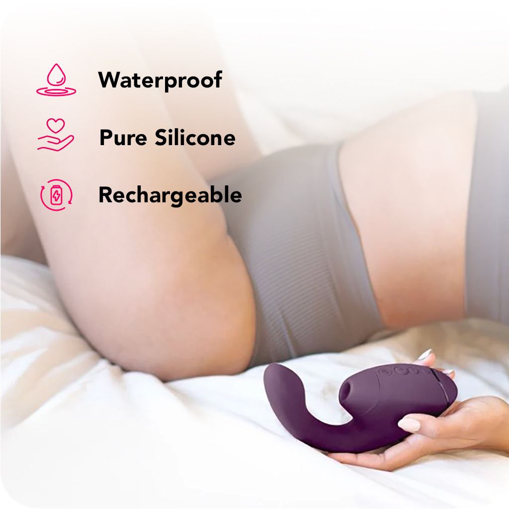 Womanizer Next Duo Clitoral Suction & G-Spot Vibe in Purple Vibrators > G-Spot Vibrators - Tophatter Daily Deals