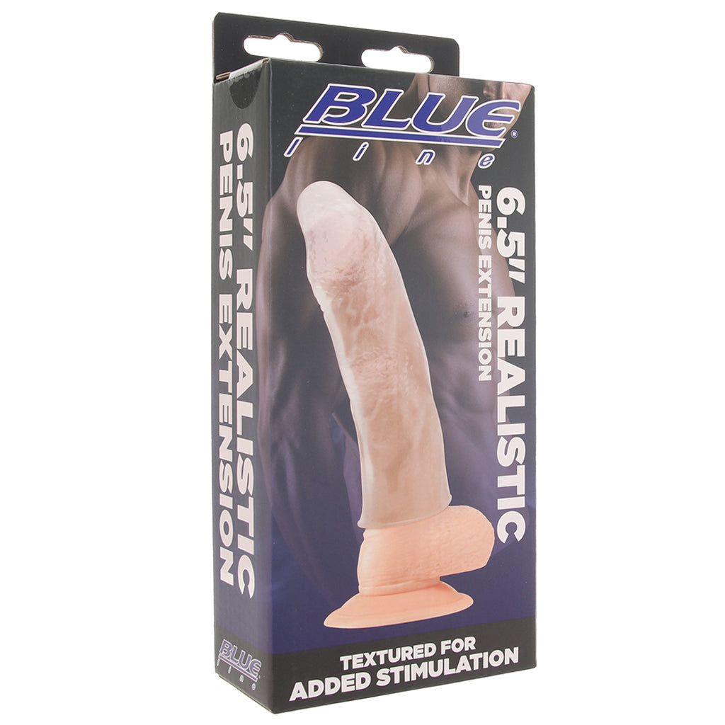 Blue Line 6.5 Inch Realistic Penis Extension Sleeve - Tophatter's Adult Sex Toys Online Male Enhancement > Extenders and Sleeves - Tophatter Daily Deals
