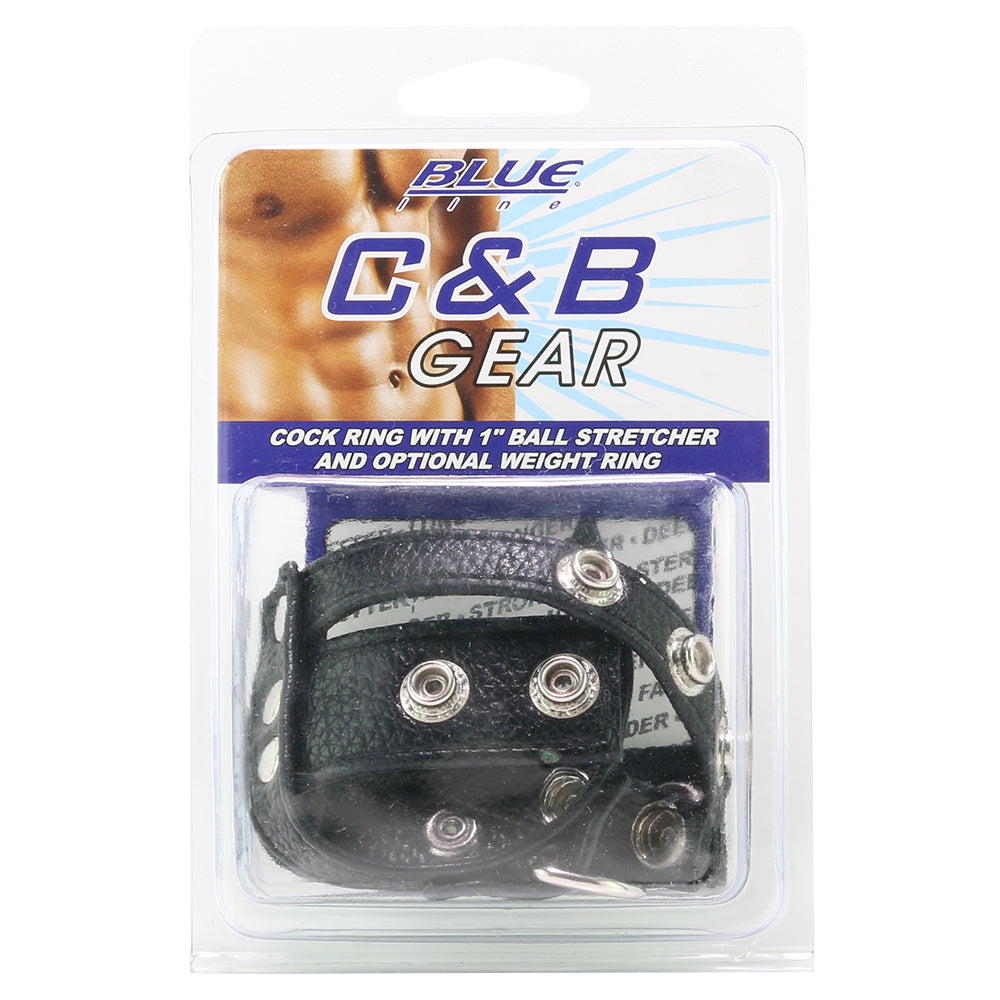 Blue Line Cock Ring with 1 Inch Ball Stretcher - Tophatter's Adult Sex Toys Online Bondage and Fetish > Cock and Ball Devices - Tophatter Daily Deals