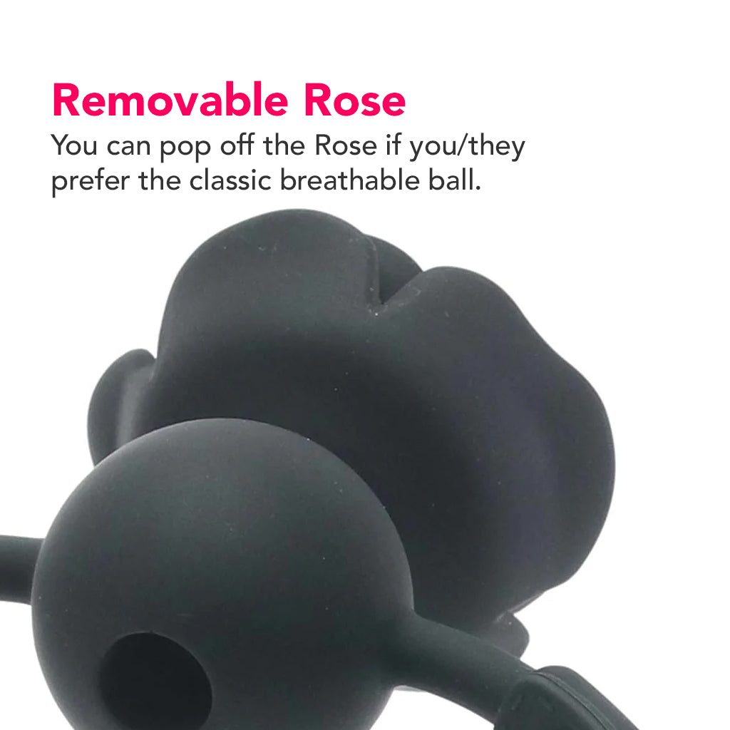 Forbidden Removable Rose Gag - Tophatter's Adult Sex Toys Online Bondage and Fetish > Ball Gags & Mouth Restraints - Tophatter Daily Deals