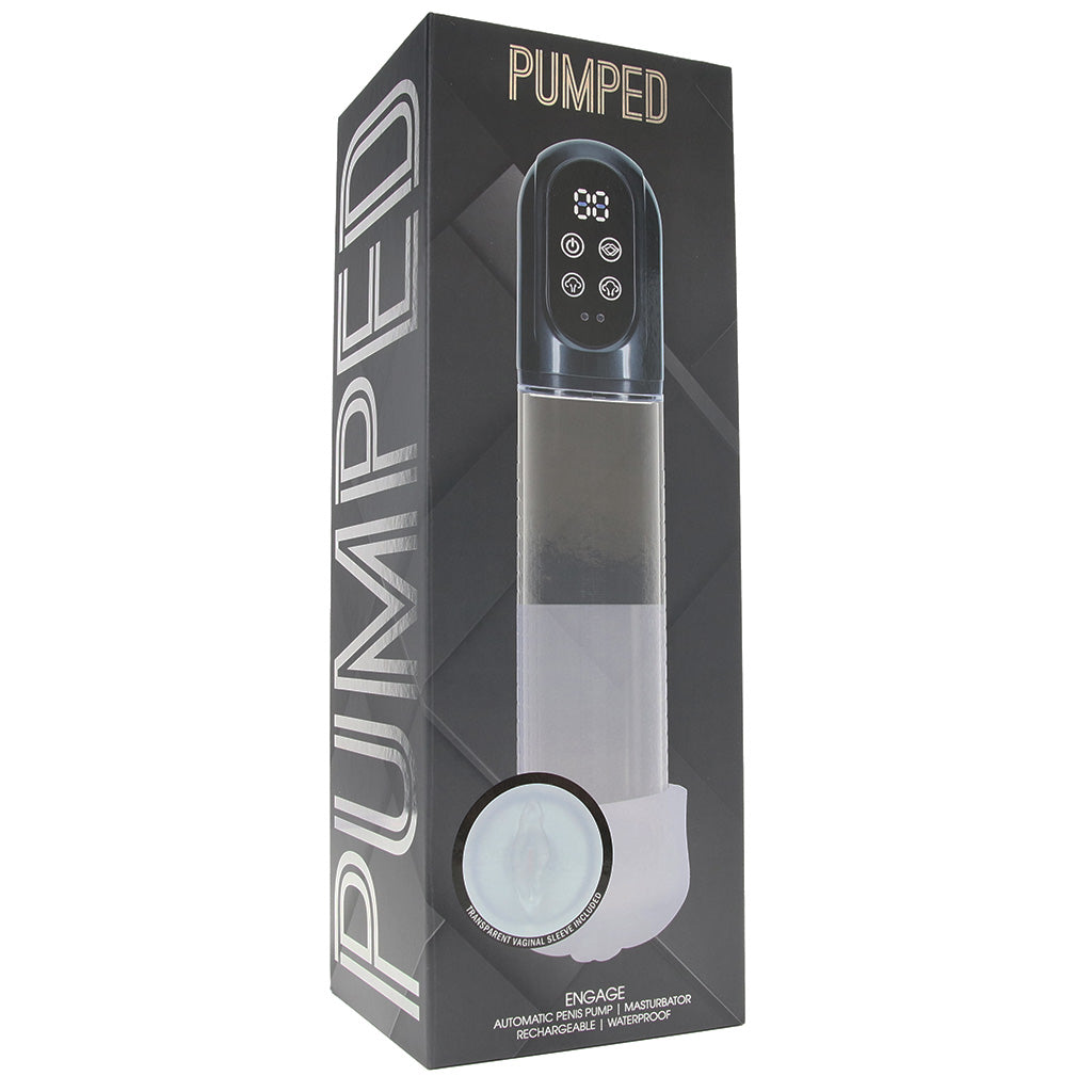 Pumped Engage Penis Pump and Masturbator - Tophatter's Adult Sex Toys Online Male Masturbators > Self-Contained Strokers - Tophatter Daily Deals