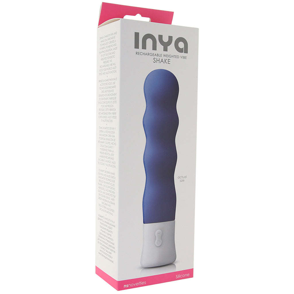 Inya Shake Weighted Vibe in Blue Vibrators > Traditional Vibrators - Tophatter Daily Deals