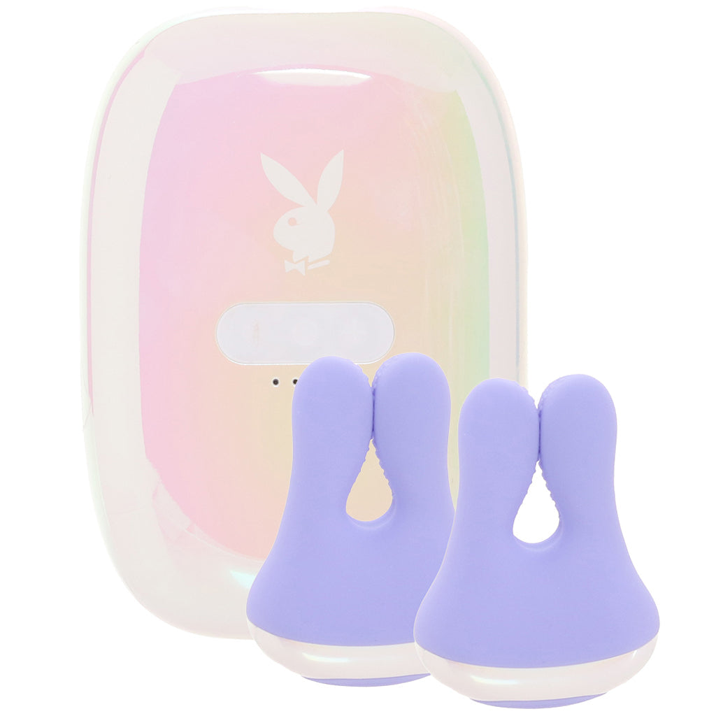 Playboy In a Pinch Vibrating Clamps with Recharge Case - Tophatter's Adult Sex Toys Online Bondage and Fetish > Nipple Stimulators & Clamps - Tophatter Daily Deals