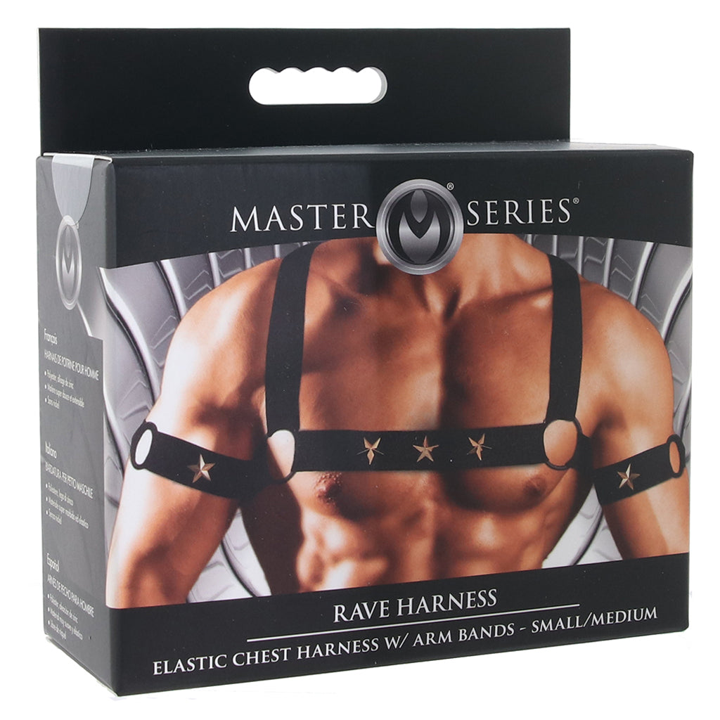 Master Series Rave Harness Elastic Chest Harness /M Bondage and Fetish > Men's Bondage Wear - Tophatter Daily Deals