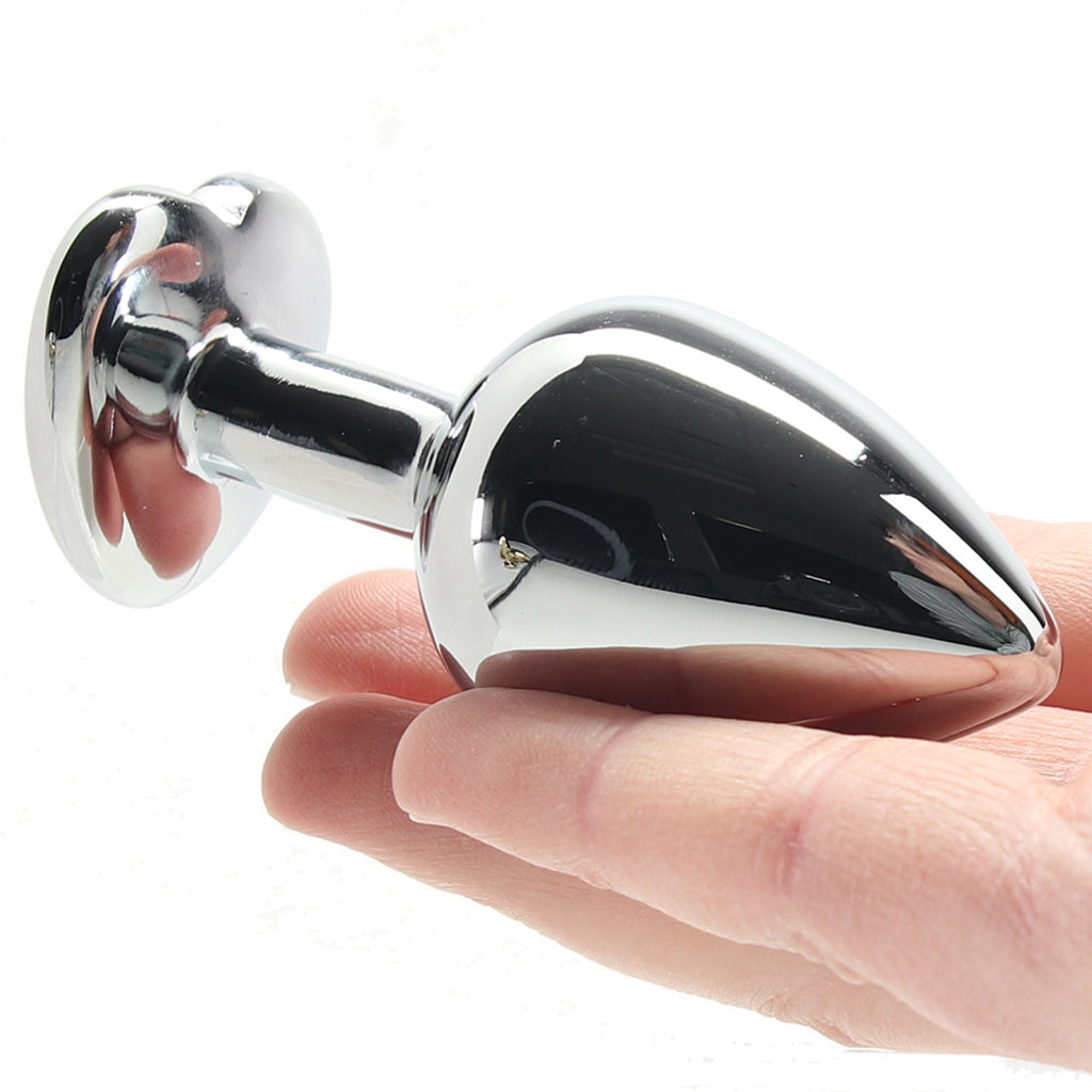 Ouch! Pink Heart Gem Plug in Medium - Tophatter's Adult Products Anal Sex Toys > Butt Plugs - Tophatter Daily Deals