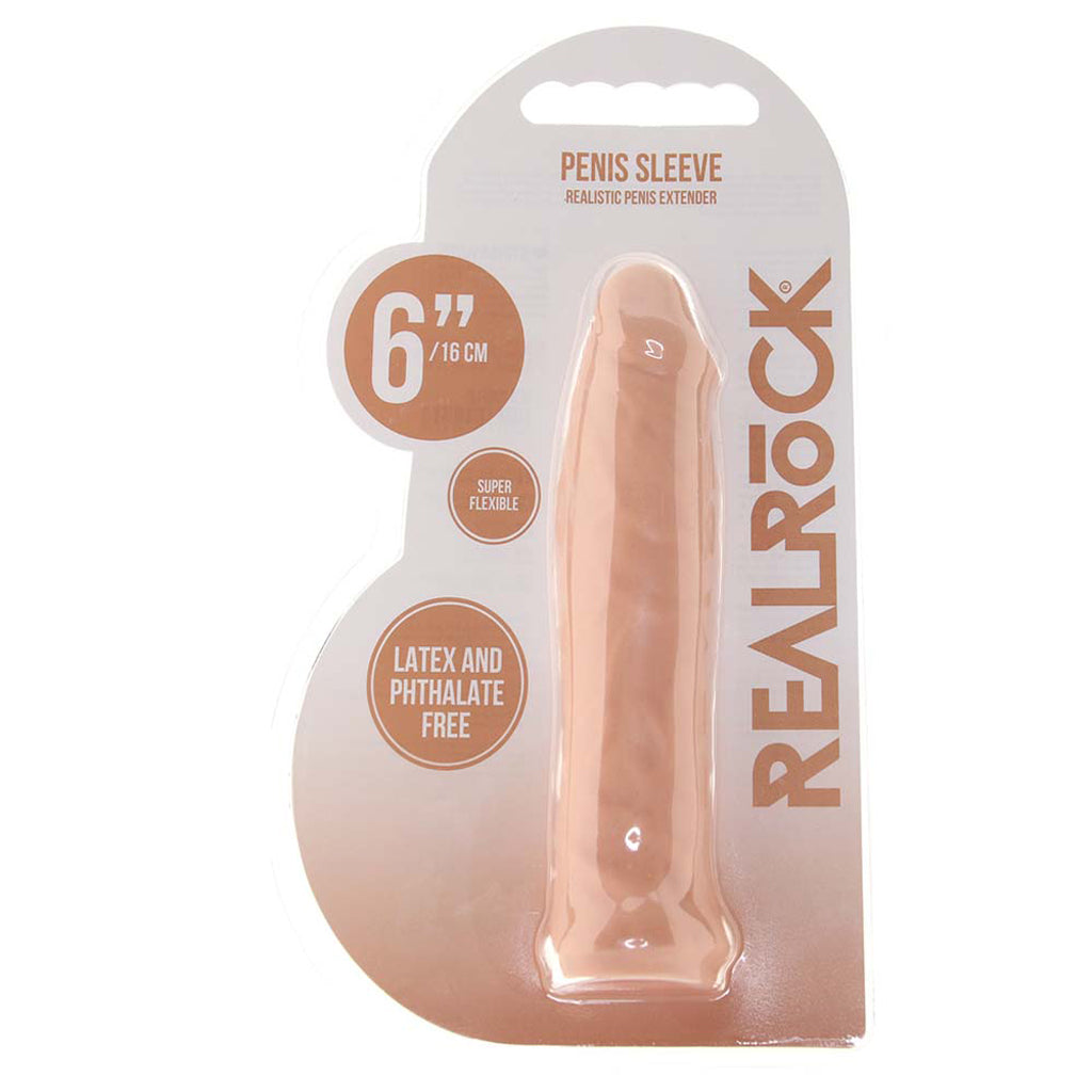 RealRock Penis Sleeve 6 Inch Extender in White - Tophatter's Adult Products Male Enhancement > Extenders and Sleeves - Tophatter Daily Deals