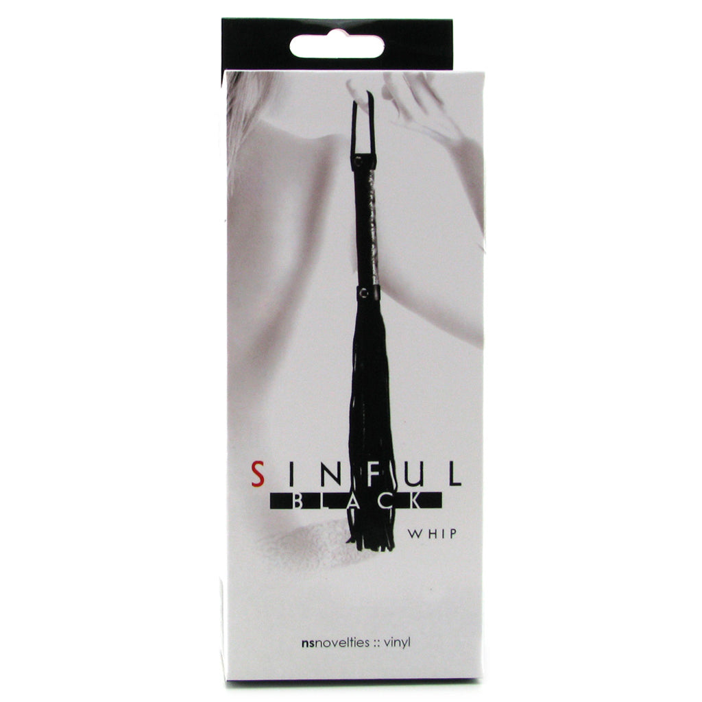 Sinful Whip in Black - Tophatter's Adult Products Bondage and Fetish > Whips and Crops - Tophatter Daily Deals