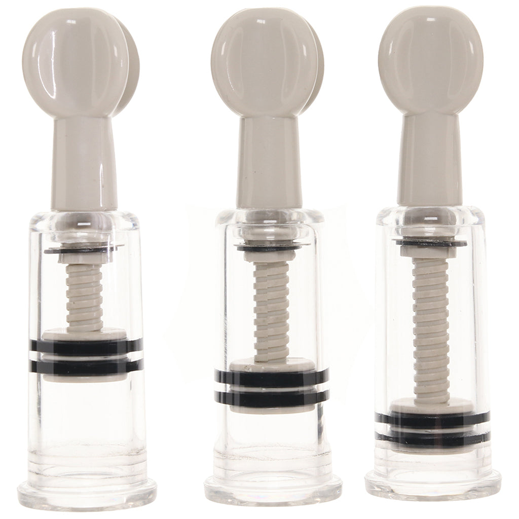 Size Matters MaxTwist Clit & Nipple Sucker Set in White Bondage and Fetish > Nipple Stimulators & Clamps - Tophatter Daily Deals