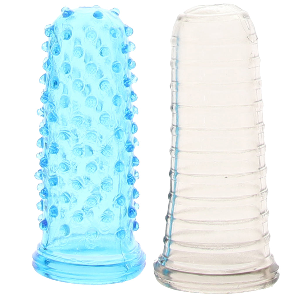 Blue Line 2-Pack Anal Finger Sleeves - Tophatter's Adult Sex Toys Online Anal Sex Toys > Anal Starter Toys - Tophatter Daily Deals