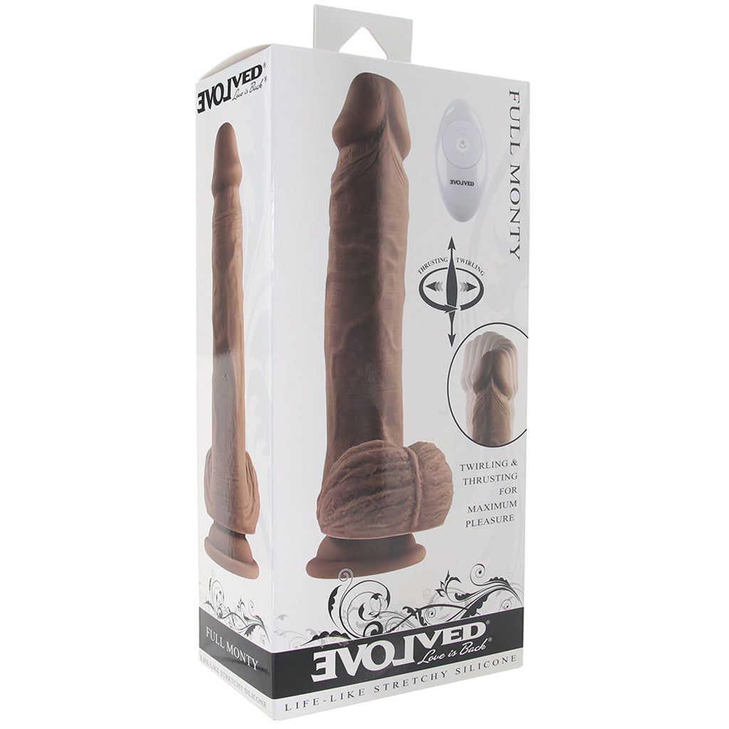 Full Monty 9 Inch Thrusting and Twirling Dildo in Dark Dildo Sex Toys > Realistic Dildos - Tophatter Daily Deals