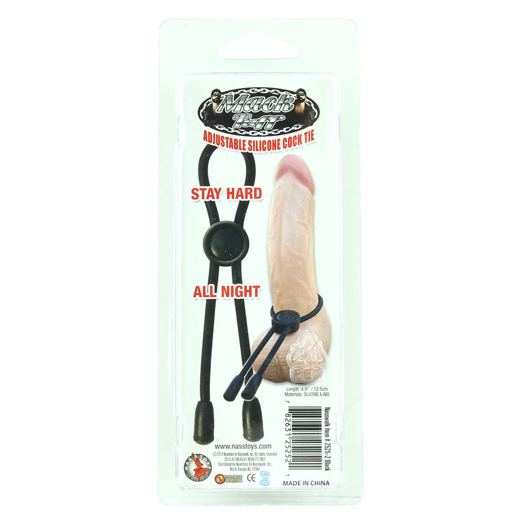 Adjustable Silicone Cock Tie in Black - Tophatter's Adult Products Cock Rings - Tophatter Daily Deals
