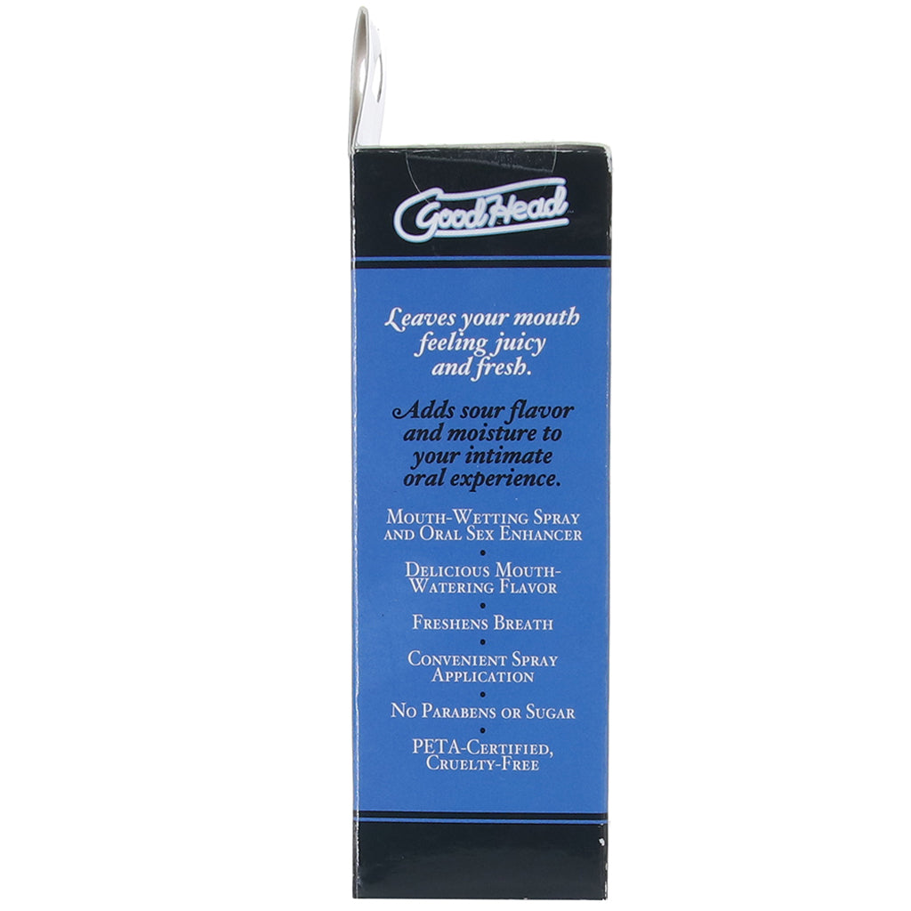 GoodHead Juicy Head Sours Mouth Spray 2oz/59ml in Blue Rasp Lubes and Lotions > Flavored Sex Lubes - Tophatter Daily Deals