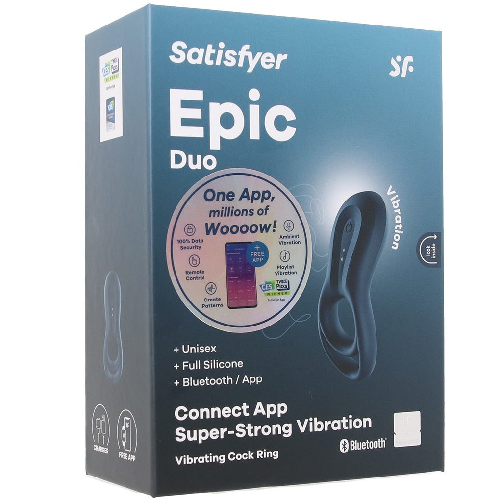 Satisfyer Epic Duo Vibrating Cock Ring Cock Rings - Tophatter Daily Deals