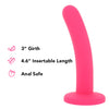 PinkCherry Premium 6 Inch Pink Silicone Slim Anal Dildo Dildo Sex Toys > Anal Dildos - Tophatter Daily Deals