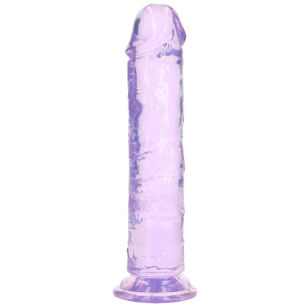 RealRock Crystal Clear Jelly 8 Inch Dildo in Purple - Tophatter's Adult Products Dildo Sex Toys > Realistic Dildos - Tophatter Daily Deals