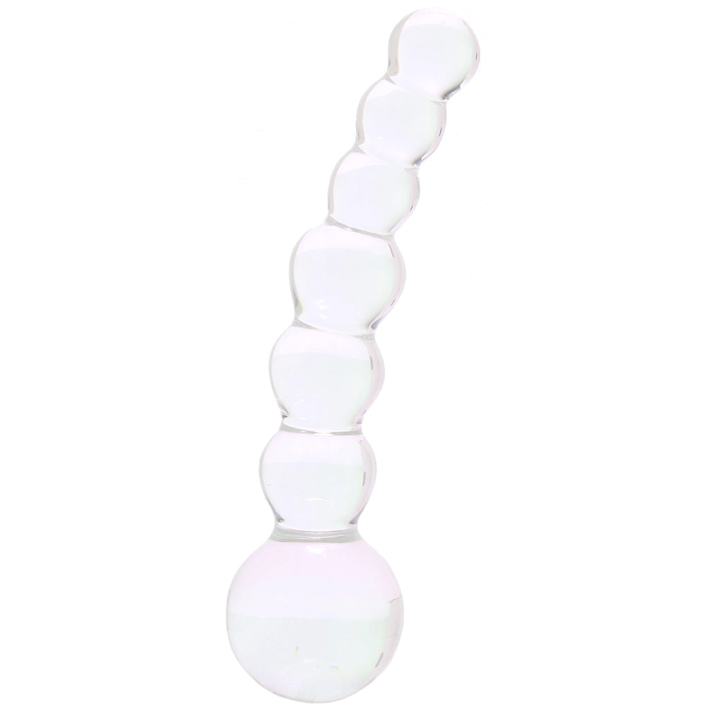 5 Inch Curved Glass Beaded Dildo Dildo Sex Toys > Non-Phallic Dildos - Tophatter Daily Deals