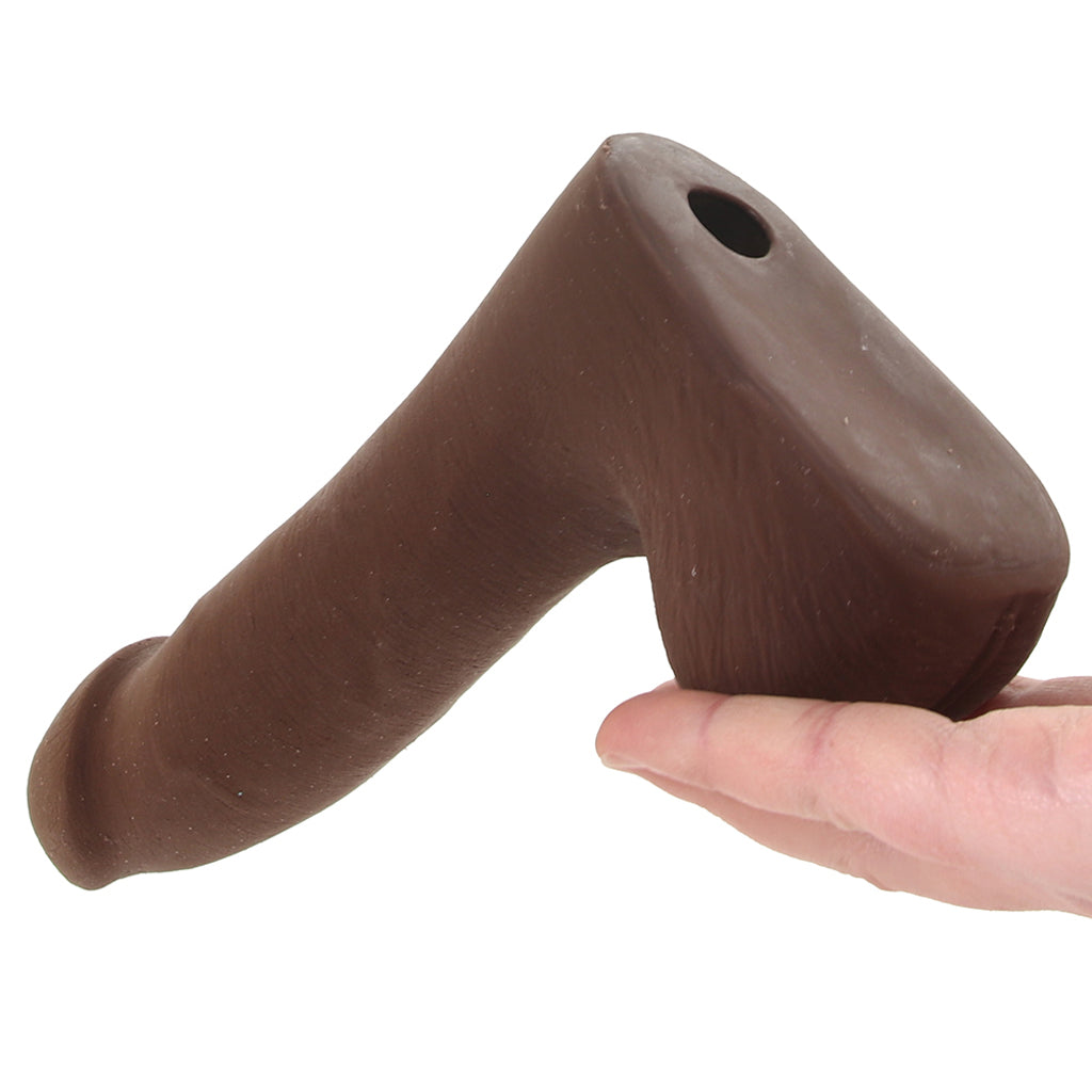 The Realistic 7 Inch Cock with Balls in Chocolate - Tophatter's Adult Sex Toys Online Dildo Sex Toys > Realistic Dildos - Tophatter Daily Deals