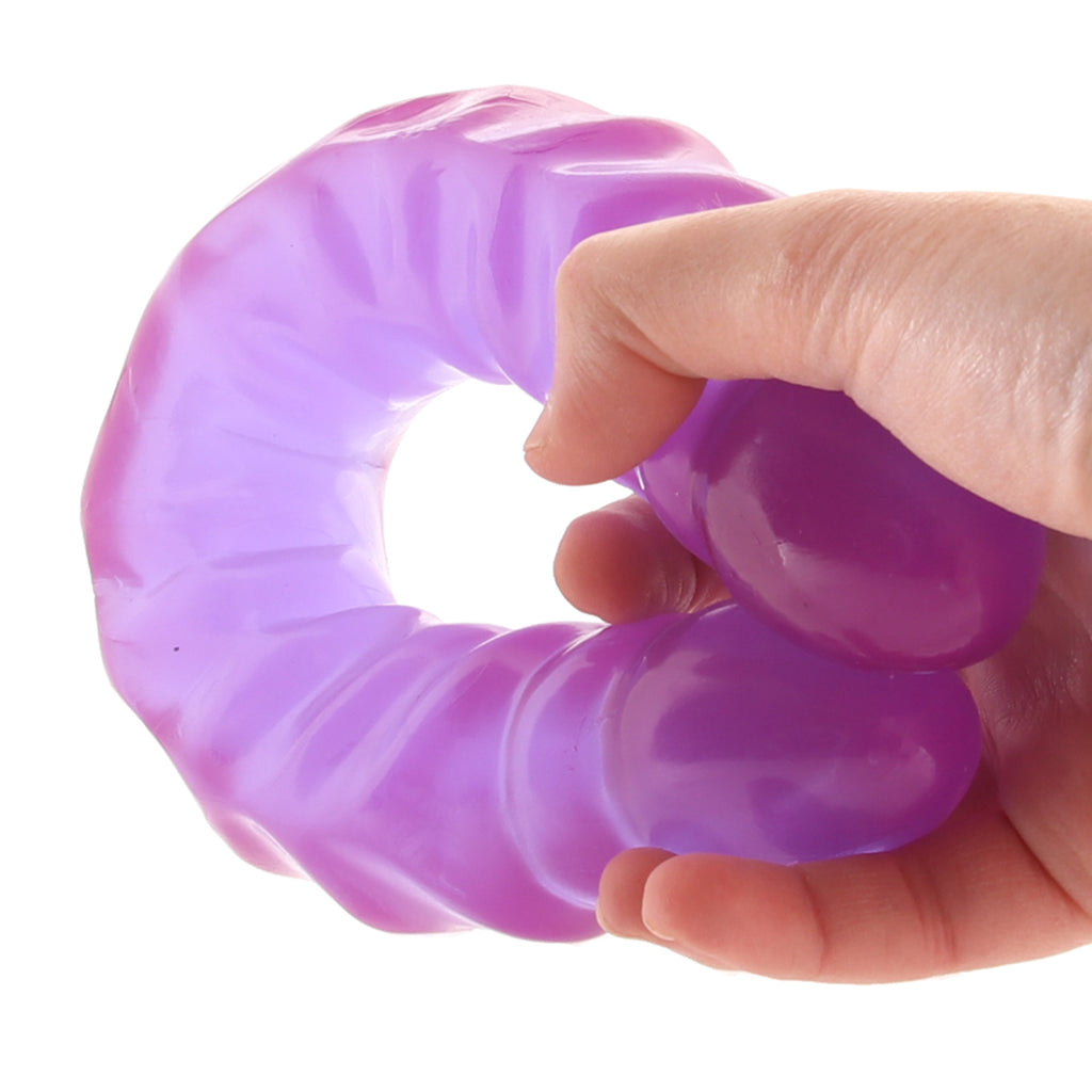 Reflective Gel 12 Inch Veined Double Dildo - Tophatter's Adult Products Dildo Sex Toys > Double Ended Dildos - Tophatter Daily Deals