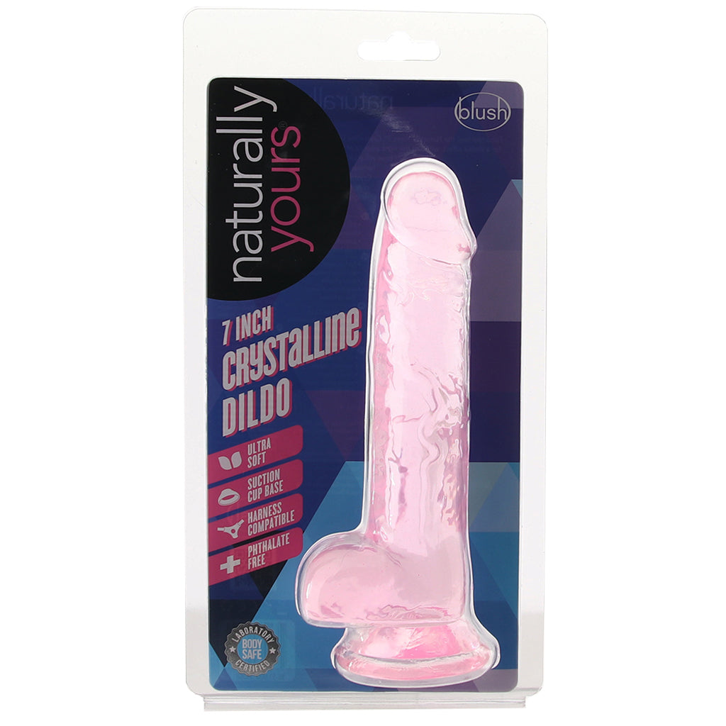 Naturally Yours 7 Inch Crystalline Dildo in Rose - Tophatter's Adult Products Dildo Sex Toys > Realistic Dildos - Tophatter Daily Deals