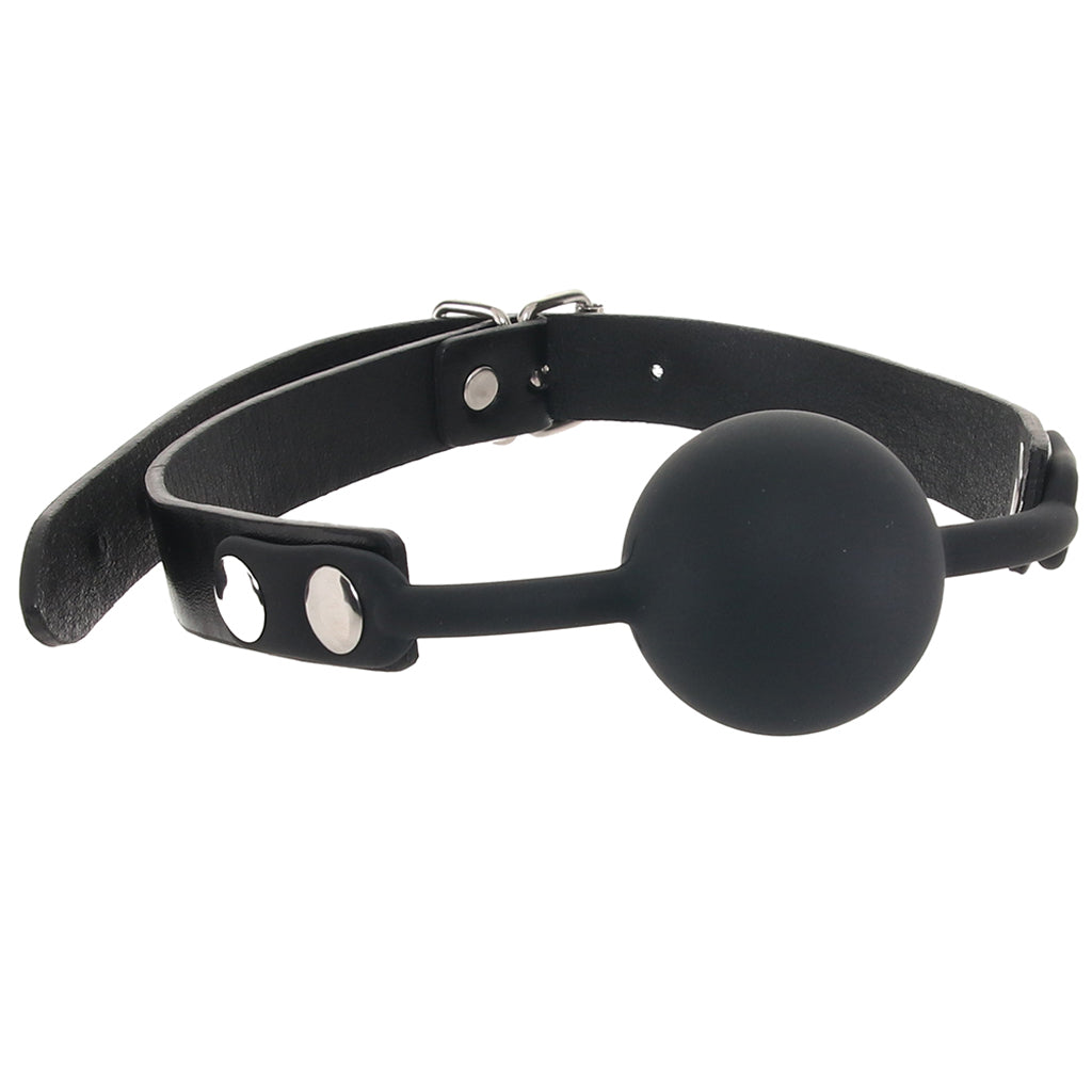 Ouch! Silicone Ball Gag in Black Bondage and Fetish > Ball Gags & Mouth Restraints - Tophatter Daily Deals