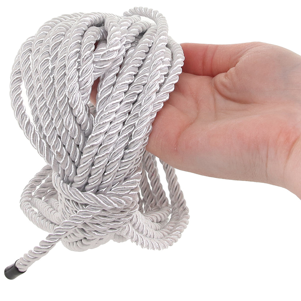 Ouch! 32.8'/10m Bondage Rope in Silver - Tophatter's Adult Sex Toys Online Bondage and Fetish > Restraints - Tophatter Daily Deals