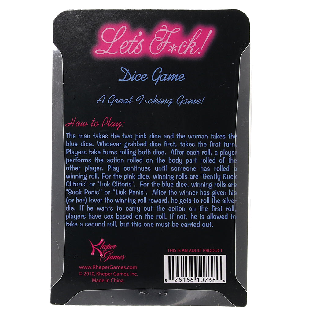 Let's F*ck! Dice Game Sensual Love > Games - Tophatter Daily Deals