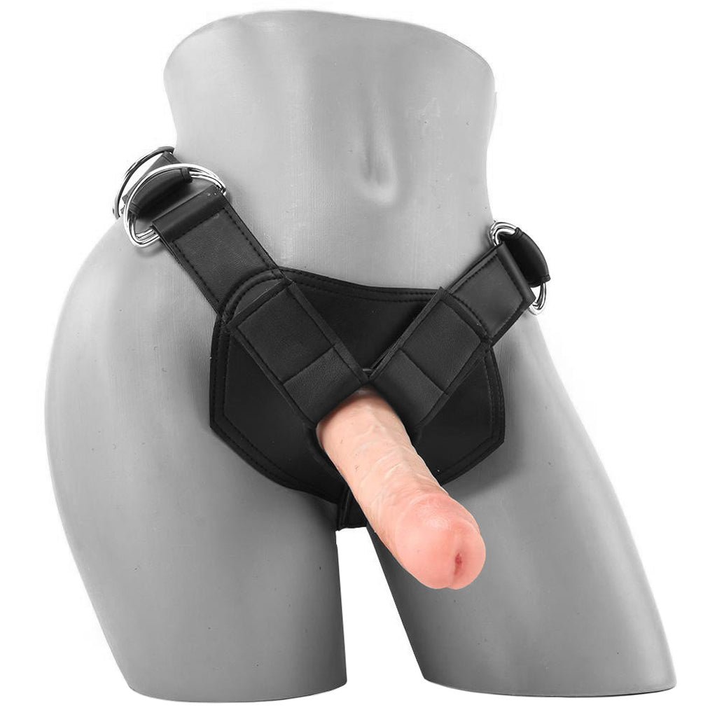 King Cock Strap-On Harness with 6 Inch Cock in Flesh - Tophatter's Adult Products Dildo Sex Toys > Strap-On and Harnesses - Tophatter Daily Deals