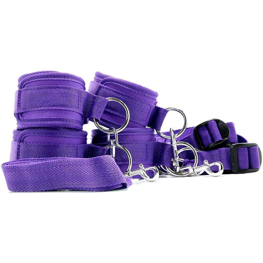 7 Piece Bed Spreader Restraint System in Purple Bondage and Fetish > Restraints - Tophatter Daily Deals