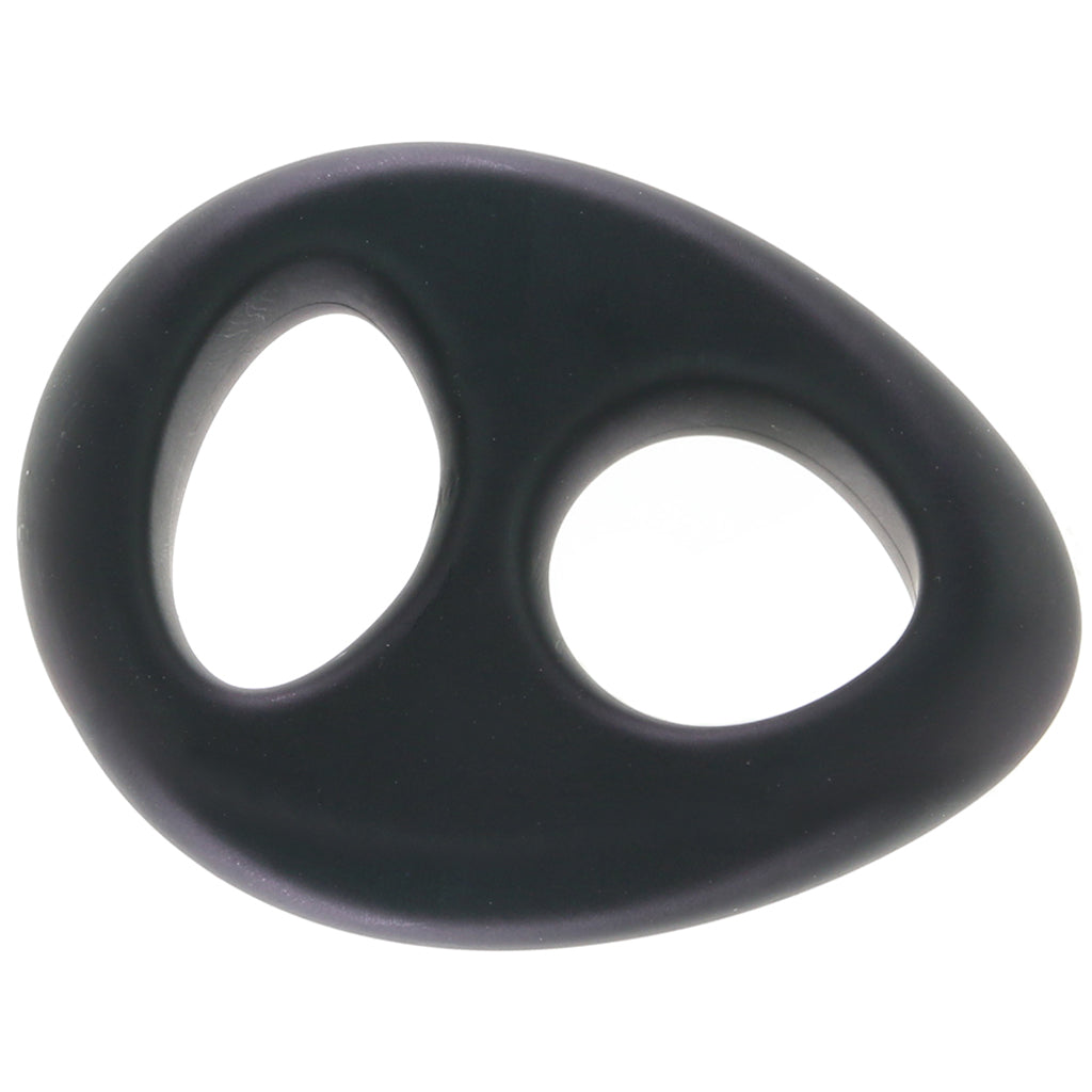 Renegade Romeo Soft Silicone Dual Ring in Black - Tophatter's Adult Products Cock Rings - Tophatter Daily Deals