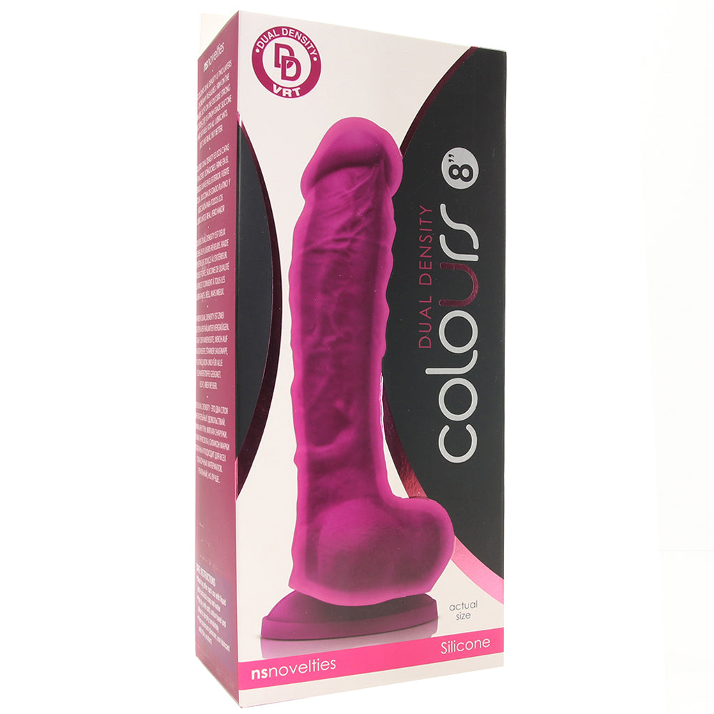 Colours 8 Inch Dual Density Silicone Dildo in Purple - Tophatter's Adult Products Dildo Sex Toys > Realistic Dildos - Tophatter Daily Deals