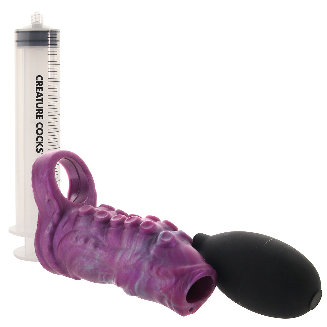 Creature Cocks Tentacle Squirting Enhancer in Purple - Tophatter's Adult Sex Toys Online Male Enhancement > Extenders and Sleeves - Tophatter Daily Deals