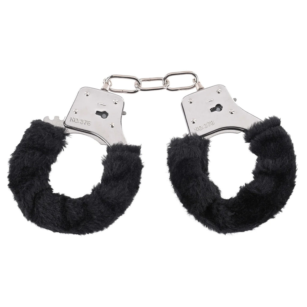 Black Furry Hand Cuffs - Tophatter's Adult Products Bondage and Fetish > Wrist and Ankle Cuffs - Tophatter Daily Deals