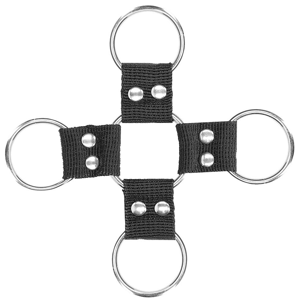 Black & White Velcro Hogtie With Cuffs Bondage and Fetish > Wrist and Ankle Cuffs - Tophatter Daily Deals
